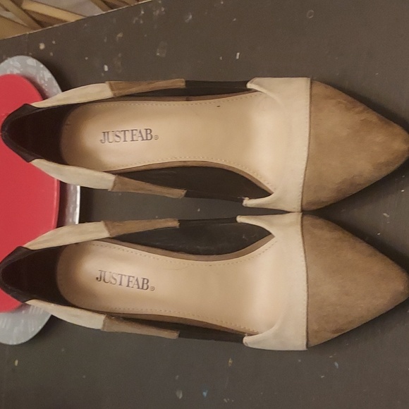 JustFab Shoes - 3 tone suede pumps. JustFab, 8.5